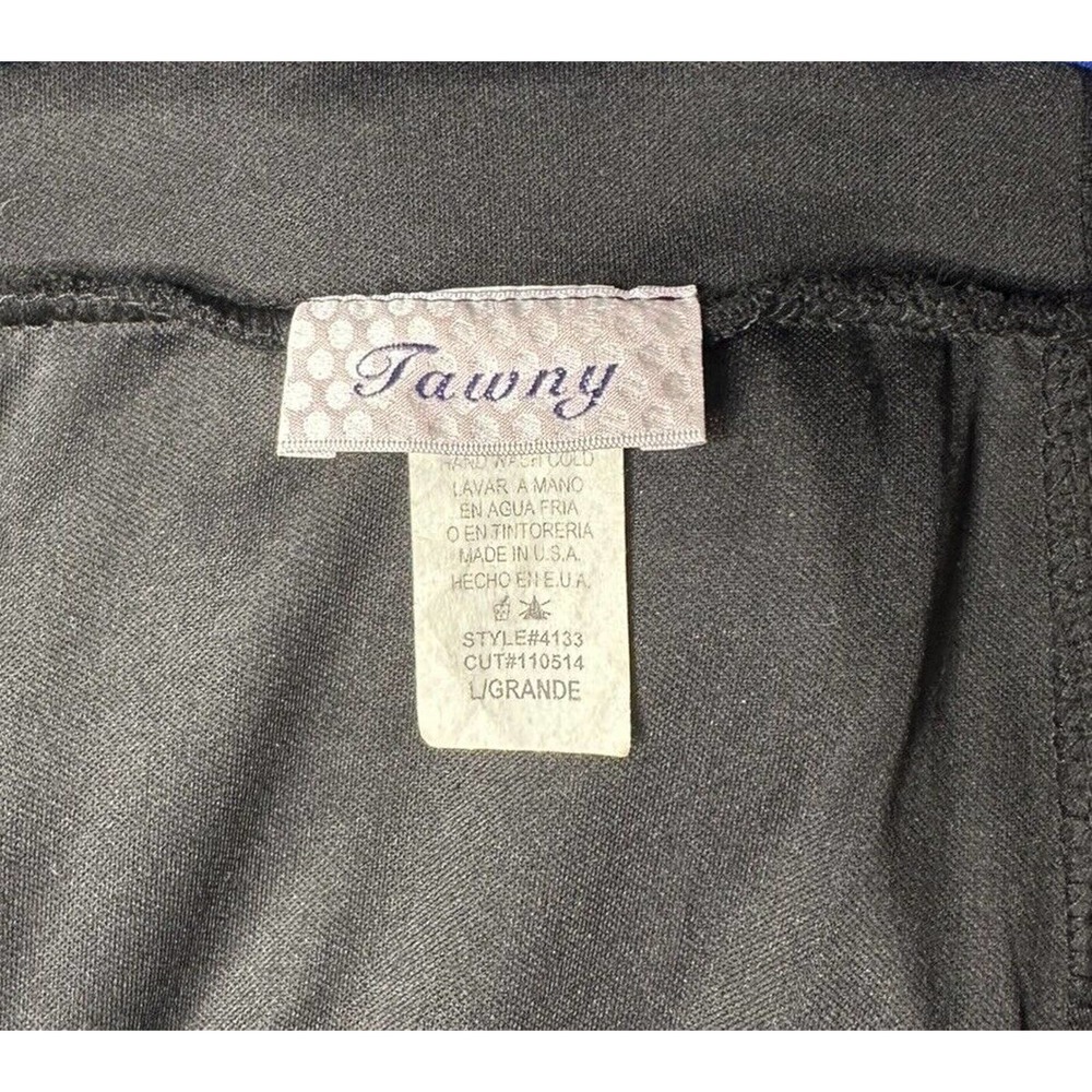 Vtg 90s Tawny Blue Sequin black Sheer Long Formal Cocktail Dress Sleeveless Sz L - Picture 10 of 11
